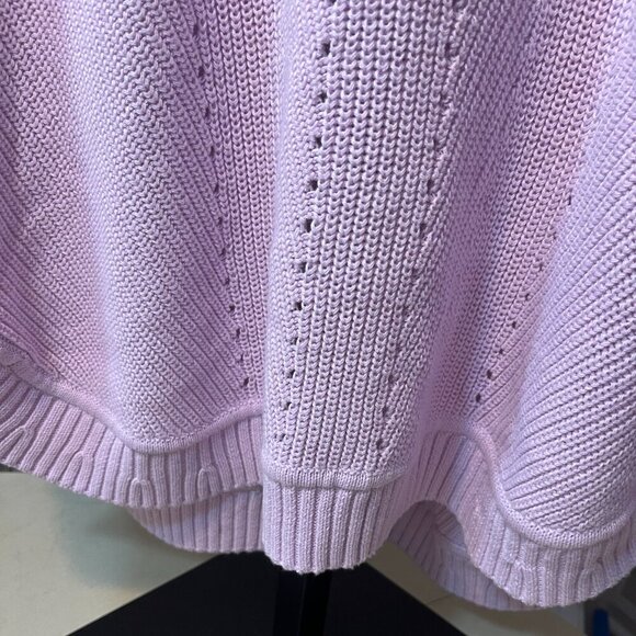 Talbots Lavender V-Neck Knit Poncho - Picture 6 of 10